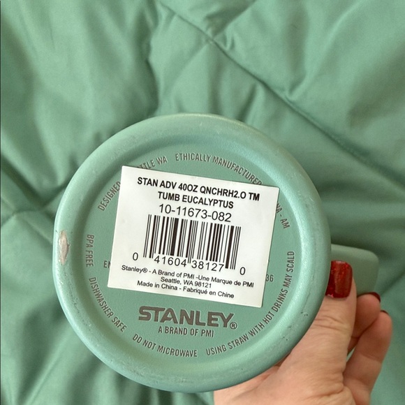 Stanley Mint Green Travel Mug with Handle - Picture 2 of 3